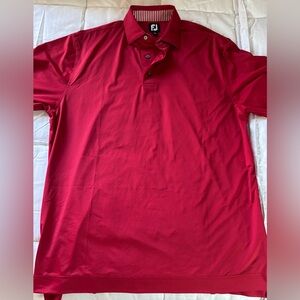 Vibrant Red FJ Men's Polo Golf Shirt